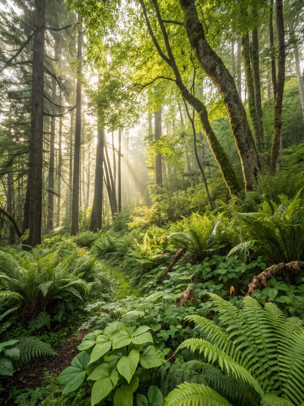 A vibrant image showcasing a diverse, healthy forest managed under the Sustainable Forest Management Programs, highlighting biodiversity and ecological balance.